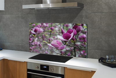 Painel de vidro Magnólia roxa