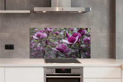 Painel de vidro Magnólia roxa
