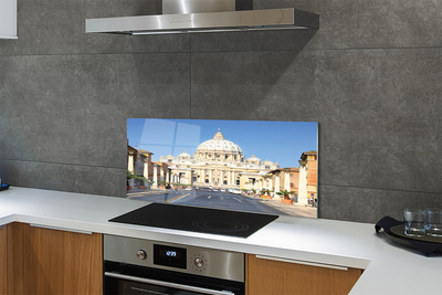 Painel de vidro Ruas e edifícios da Catedral de Roma