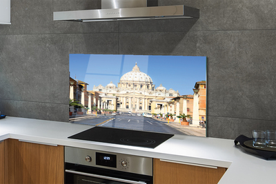 Painel de vidro Ruas e edifícios da Catedral de Roma