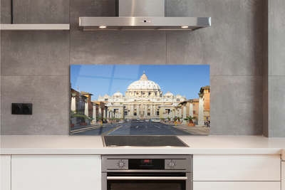 Painel de vidro Ruas e edifícios da Catedral de Roma