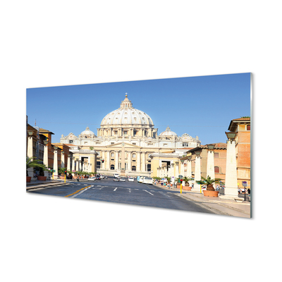 Painel de vidro Ruas e edifícios da Catedral de Roma