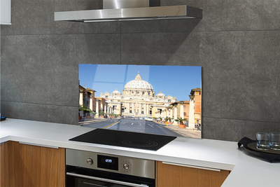 Painel de vidro Ruas e edifícios da Catedral de Roma