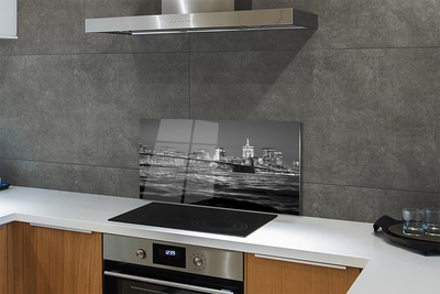 Painel de vidro Panorama do rio Bridge