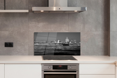 Painel de vidro Panorama do rio Bridge