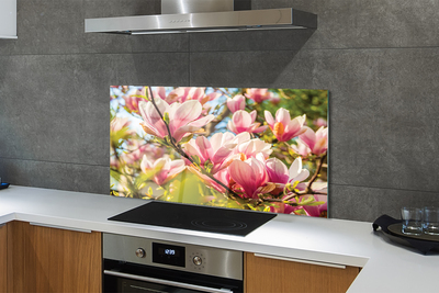 Painel de vidro magnólia rosa