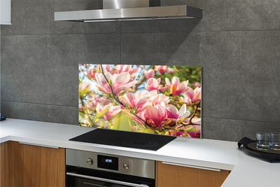 Painel de vidro magnólia rosa