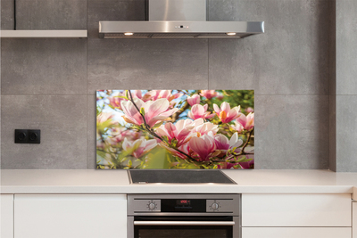 Painel de vidro magnólia rosa