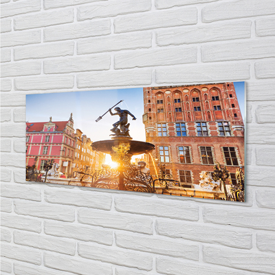 Painel de vidro Fonte do Monumento de Gdansk