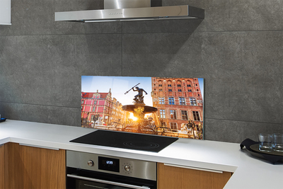 Painel de vidro Fonte do Monumento de Gdansk