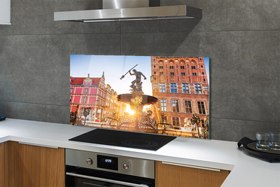 Painel de vidro Fonte do Monumento de Gdansk