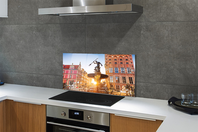 Painel de vidro Fonte do Monumento de Gdansk