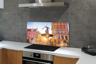 Painel de vidro Fonte do Monumento de Gdansk