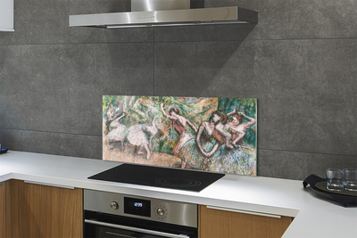 Painel de vidro Esboço de uma mulher dançando na floresta