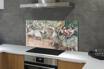 Painel de vidro Esboço de uma mulher dançando na floresta