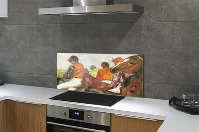 Painel de vidro Corrida de cavaleiros