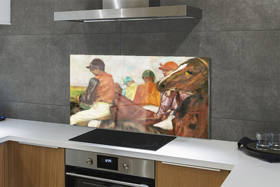 Painel de vidro Corrida de cavaleiros