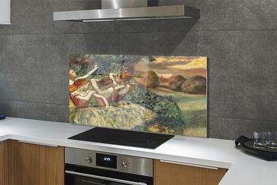 Painel de vidro Bailarinas dançando na floresta