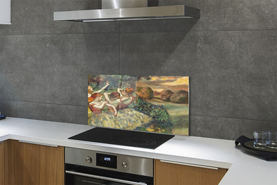 Painel de vidro Bailarinas dançando na floresta