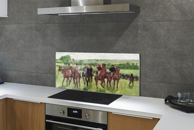Painel de vidro A arte de andar a cavalo