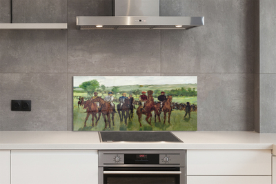 Painel de vidro A arte de andar a cavalo
