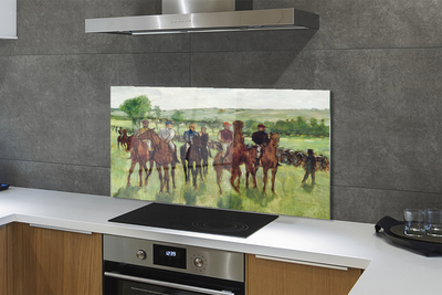 Painel de vidro A arte de andar a cavalo