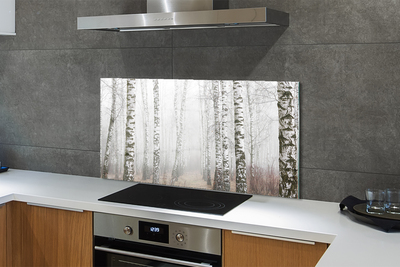 Painel de vidro Névoa de bétula