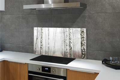 Painel de vidro Névoa de bétula