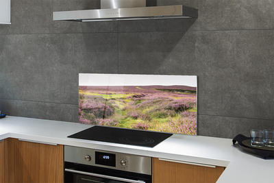 Painel de vidro Campo de urze