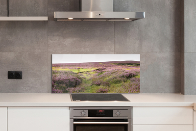 Painel de vidro Campo de urze