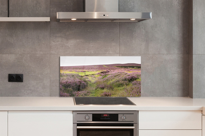 Painel de vidro Campo de urze