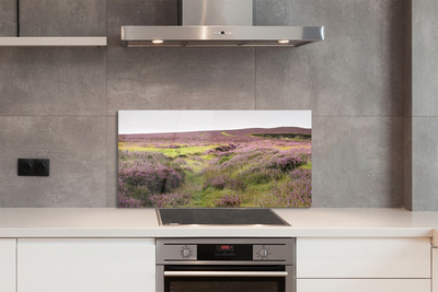 Painel de vidro Campo de urze