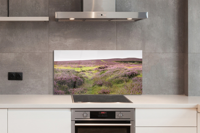 Painel de vidro Campo de urze