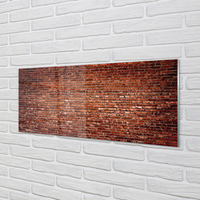 Painel de vidro Parede de tijolos vintage