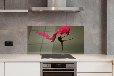 Painel de vidro Tecido rosa bailarina