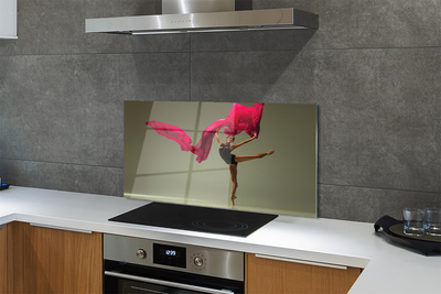 Painel de vidro Tecido rosa bailarina
