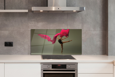 Painel de vidro Tecido rosa bailarina