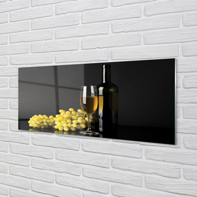 Painel de vidro Uma garrafa de vinho e frutas