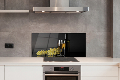 Painel de vidro Uma garrafa de vinho e frutas