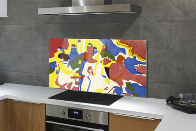 Painel de vidro Paisagem abstrata