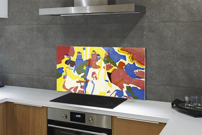 Painel de vidro Paisagem abstrata