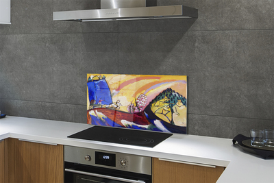 Painel de vidro Arte abstrata de paisagens rurais