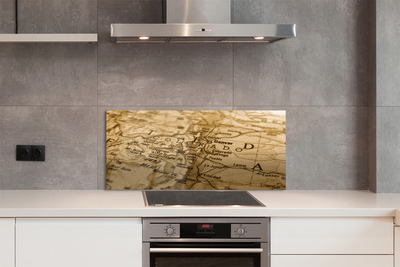 Painel de vidro Mapa antigo