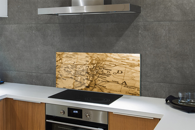 Painel de vidro Mapa antigo