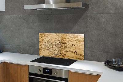 Painel de vidro Mapa antigo