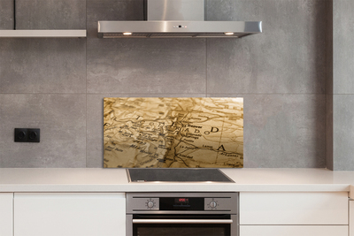 Painel de vidro Mapa antigo