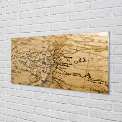 Painel de vidro Mapa antigo