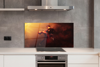 Painel de vidro Pessoas dançando chuva fumaça