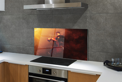 Painel de vidro Pessoas dançando chuva fumaça