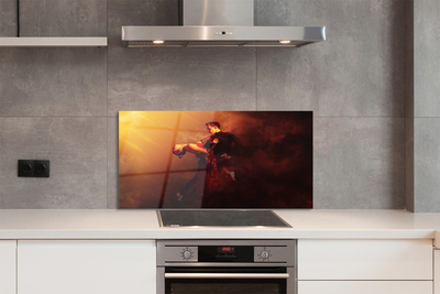 Painel de vidro Pessoas dançando chuva fumaça